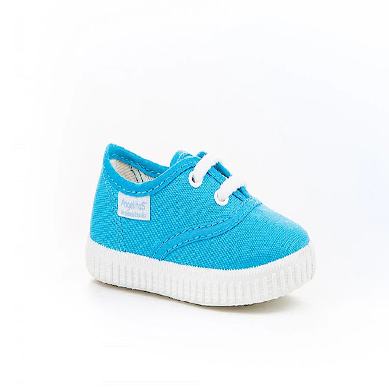 Made in Spain EU20-EU29 Classic Canvas shoes Non Slip Rubber Turquoise 